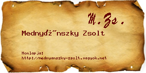 Mednyánszky Zsolt névjegykártya